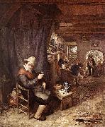 adriaen van ostade The Drinker oil on canvas